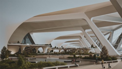 Мега-аэропорт для проекта NEOM от студии Kalbod