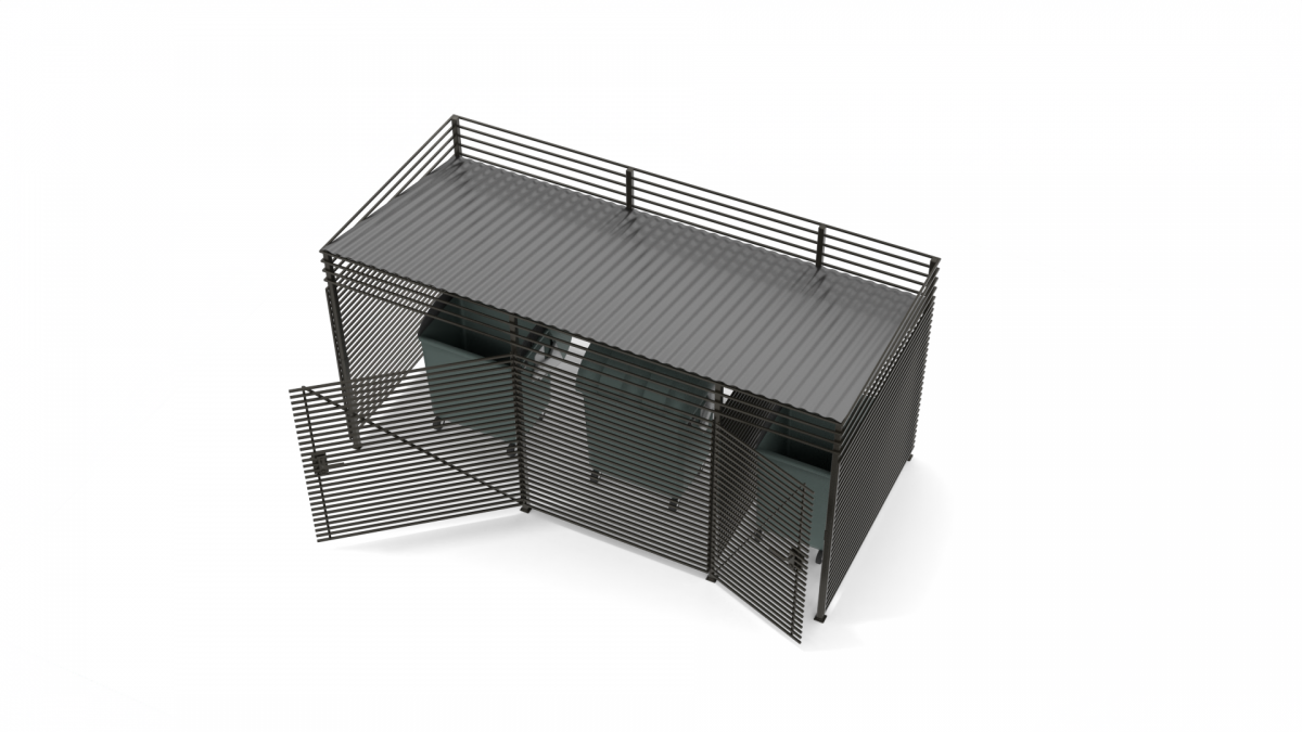 Контейнерная площадка КПМО-3.3К Контейнерная площадка КПМО-3.3К